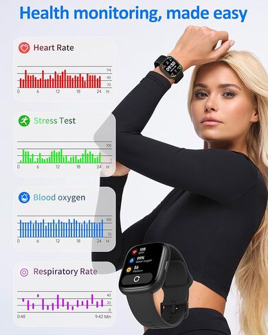 Smart Watch for Men and Women, Bluetooth Call & Alexa Built-in Fitness Tracker with 1.83" HD Touchscreen, Sleep Monitor, 100+ Sports Modes, IP68 Waterproof Smartwatch (Starlight) in Kuwait