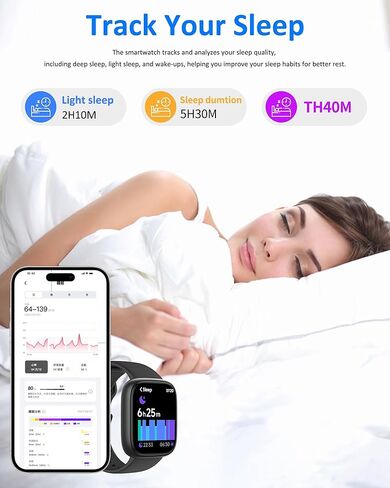 Smart Watch for Men and Women, Bluetooth Call & Alexa Built-in Fitness Tracker with 1.83" HD Touchscreen, Sleep Monitor, 100+ Sports Modes, IP68 Waterproof Smartwatch (Starlight) in Kuwait