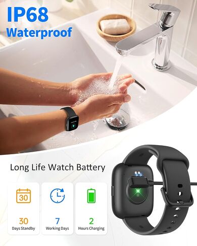 Smart Watch for Men and Women, Bluetooth Call & Alexa Built-in Fitness Tracker with 1.83" HD Touchscreen, Sleep Monitor, 100+ Sports Modes, IP68 Waterproof Smartwatch (Starlight) in Kuwait