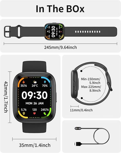 Smart Watch for Men and Women, Bluetooth Call & Alexa Built-in Fitness Tracker with 1.83" HD Touchscreen, Sleep Monitor, 100+ Sports Modes, IP68 Waterproof Smartwatch (Starlight) in Kuwait