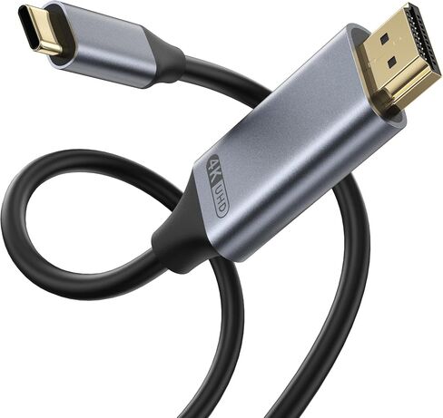كابل وانمي USB C إلى HDMI 6.5 قدم | سلك USB من النوع C عالي السرعة 4K إلى HDMI [متوافق مع Thunderbolt 3/4/5] لهاتف iPhone 15/16 وMacBook وiMac وiPad Pro وGalaxy S25/24/23/S22 (60 هرتز) in Saudi Arabia