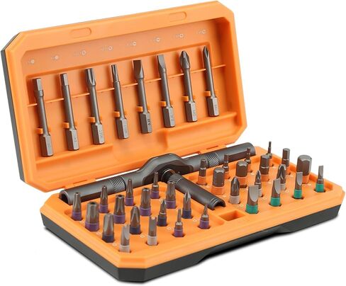 مجموعة مفكات مغناطيسية 42 في 1 مفك براغي دقيق صغير قابل للإزالة والتجميع الذاتي مجموعة أدوات دقيقة مغناطيسية DIY للكمبيوتر والهاتف المحمول والكمبيوتر المحمول ووحدة التحكم في الألعاب والساعة والكاميرا والنظارات برتقالي in Kuwait