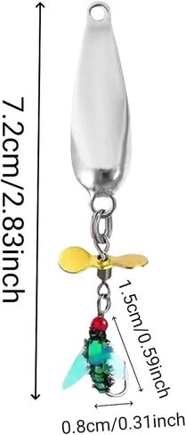 5PCS Spinners-Spinnerbaits Lures-Swimming or Jigging Fishing Spinners with Two-Way Spinning Spoons System-Outdoor Fishing Enthusiast, Colorful in Saudi Arabia