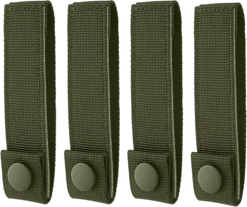 4pcs MOLLE Snap Straps, MOLLE Attachment Straps for Backpack MOLLE Straps Polyester Reusable MOLLE Webbing Straps Backpack Strap Attachment Connectors for MOLLE (Dark Green) in Saudi Arabia