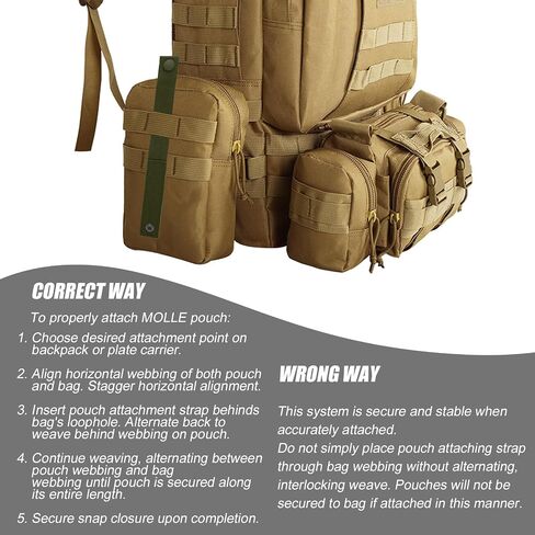 4pcs MOLLE Snap Straps, MOLLE Attachment Straps for Backpack MOLLE Straps Polyester Reusable MOLLE Webbing Straps Backpack Strap Attachment Connectors for MOLLE (Dark Green) in Saudi Arabia