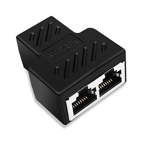 محول موصل شبكة RJ45 موسع إيثرنت 1 إلى 2 (1 قطعة) in Kuwait