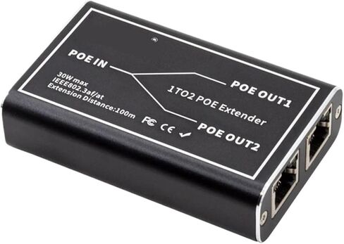 موسع جيجابت POE بمنفذين 100/1000 متر مكرر شبكة التبديل 30 واط والتشغيل in Kuwait