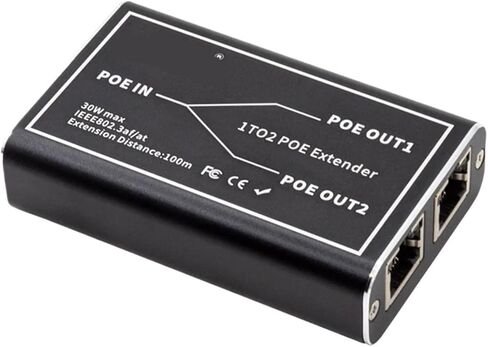 موسع جيجابت POE بمنفذين 100/1000 متر مكرر شبكة التبديل 30 واط والتشغيل in Kuwait