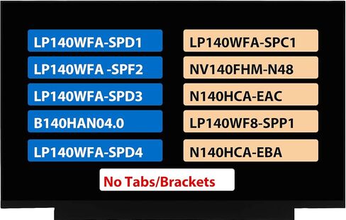 Screen Replacement LP140WFA-SPD1 LP140WFA-SPC1 LP140WFA SPF2 NV140FHM-N48 LP140WFA-SPD3 N140HCA-EAC B140HAN04.0 LP140WF8-SPP1 LP140WFA-SPD4 N140HCA-EBA LCD Display Panel in Saudi Arabia
