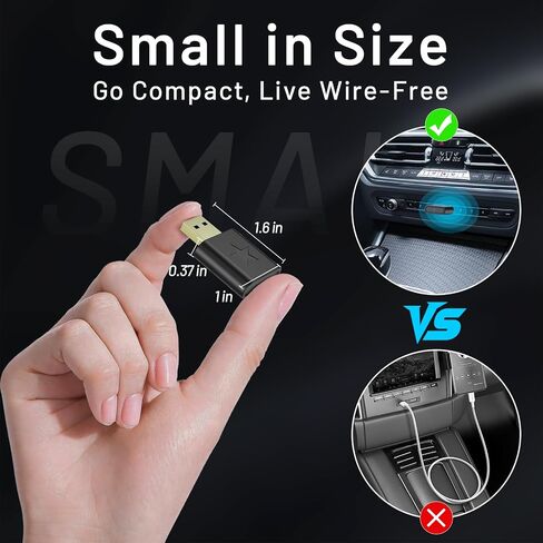 onffo Wireless CarPlay Adapter for iPhone and Android Auto, Convert Wired to Wireless Car Play Adapter for Apple iOS 10+/Android 10+ in Saudi Arabia