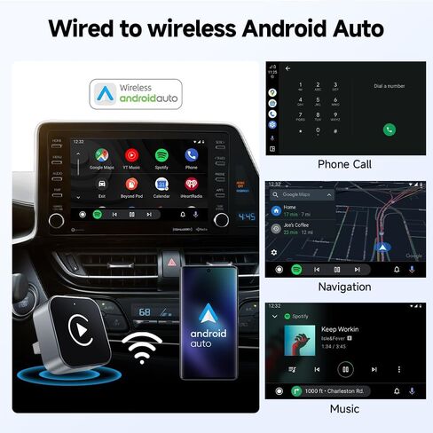 Wireless CarPlay Adapter for iPhone, Android, 2025 Upgrade Convert Wired to Wireless Apple CarPlay Adapter, Mini Size USB Design for Cars with Type-C Extension Cables, Stable Control, Plug and Play in Saudi Arabia