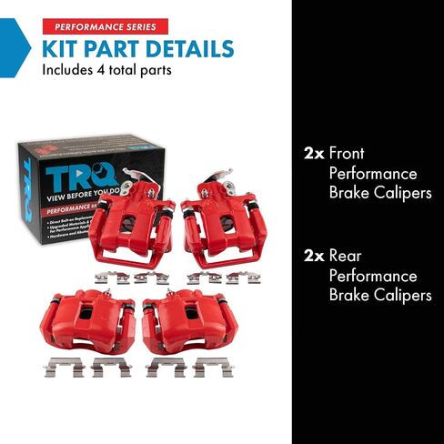 TRQ Brake Caliper Set Compatible with 2012-2017 Buick Verano in Saudi Arabia