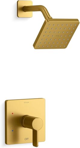 مجموعة أدوات الدش Kohler K-TS23503-4G-2MB Parallel Rite-Temp مع مقبض رافعة، 1.75 GPM، نحاس مصقول عصري نابض بالحياة in Saudi Arabia