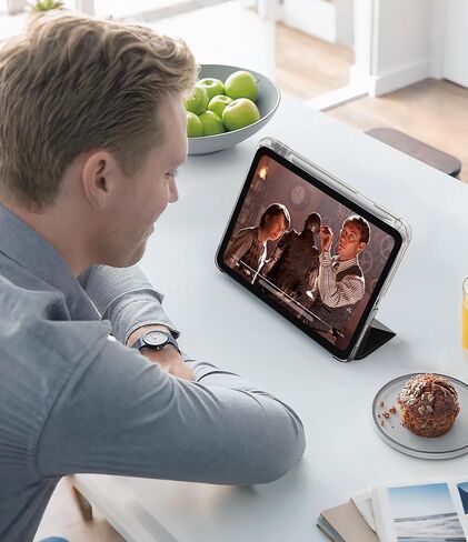 حافظة TiMOVO لجهاز iPad A16 الجيل الحادي عشر 2025 11 بوصة/iPad الجيل العاشر 2022 10.9 بوصة مع حامل أقلام، غطاء حامل نحيف مع ظهر شفاف، يدعم معرف اللمس، تنبيه/غفو تلقائي، أزرق هابي in Kuwait