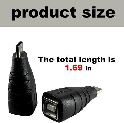 محول طابعة USB C نوع ذكر إلى B أنثى قابس الطباعة للطابعة الماسح الضوئي B إلى in Kuwait