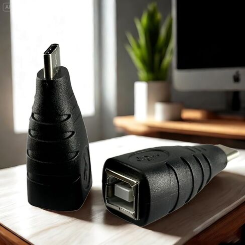 محول طابعة USB C نوع ذكر إلى B أنثى قابس الطباعة للطابعة الماسح الضوئي B إلى in Kuwait