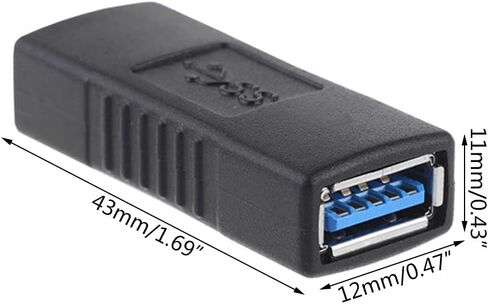USB3.0 A Female to Adapter Coupler Gender Changer Connector Cable Adapter for Laptop to USB Coupler in Saudi Arabia