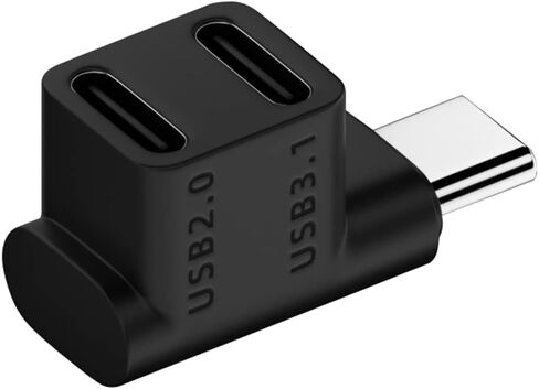 محول 100 وات من النوع C لشواحن USB واحد إلى اثنين لوحدة التحكم في الألعاب من النوع c ذكر إلى أنثى in Kuwait