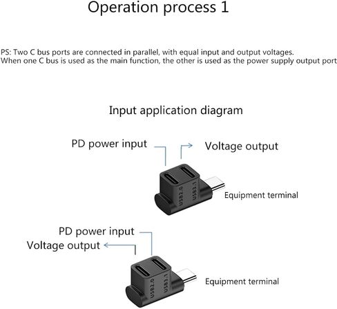 محول 100 وات من النوع C لشواحن USB واحد إلى اثنين لوحدة التحكم في الألعاب من النوع c ذكر إلى أنثى in Kuwait