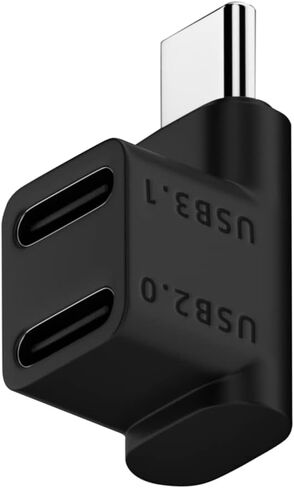 محول 100 وات من النوع C لشواحن USB واحد إلى اثنين لوحدة التحكم في الألعاب من النوع c ذكر إلى أنثى in Kuwait