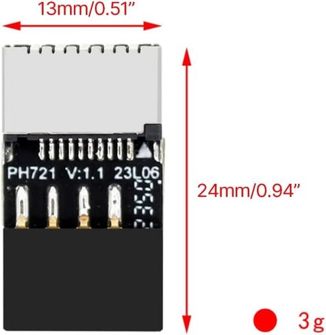 Compact USB2.0 9PIN Male to TypeE 20Pin Female Converter Portable and Dependable in Saudi Arabia