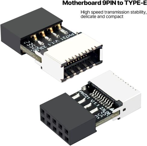 Compact USB2.0 9PIN Male to TypeE 20Pin Female Converter Portable and Dependable in Saudi Arabia
