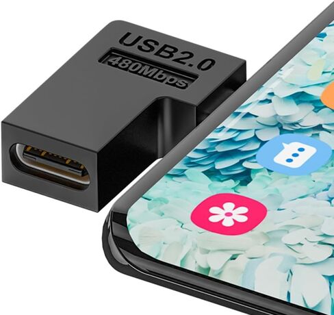محول من النوع C أنثى إلى USB ذكر 480 ميجابت في الثانية من النوع إلى زاوية 90 درجة لتوفير مساحة موصل التمديد in Kuwait