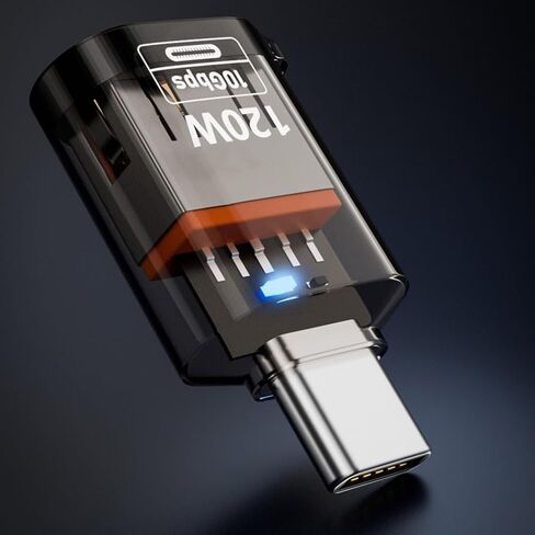 محول صغير مع مؤشرات ضوء USB C ذكر إلى USB 3.2 أنثى 120 واط محول شحن نقل سريع للبيانات in Saudi Arabia