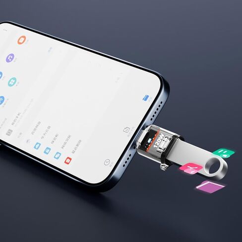 محول صغير مع مؤشرات ضوء USB C ذكر إلى USB 3.2 أنثى 120 واط محول شحن نقل سريع للبيانات in Saudi Arabia