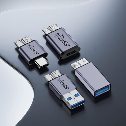 محول USB 3.0 من النوع C أنثى إلى MicroB ذكر إلى محول مزامنة البيانات إلى أداة نقل البيانات in Kuwait