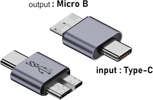 محول USB 3.0 من النوع C أنثى إلى MicroB ذكر إلى محول مزامنة البيانات إلى أداة نقل البيانات in Kuwait