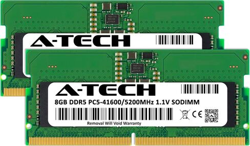 ذاكرة الوصول العشوائي A-Tech سعة 8 جيجابايت للكمبيوتر المحمول Dell Vostro 14 3440، 16 5640 | ترقية الذاكرة DDR5 5200MHz PC5-41600 SODIMM 1.1V 262-Pin غير ECC SO-DIMM in Saudi Arabia