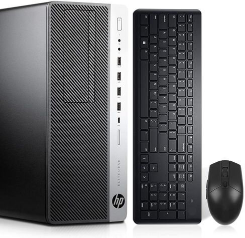 كمبيوتر مكتبي HP Elitedesk 800 G3 SFF، كمبيوتر مكتبي i7 مجدد، أجهزة كمبيوتر Win 11 Business، 16 جيجا DDR4، 512 جيجا NVMe M.2 SSD، DVDDRW، DP، HDMI، AX210 Wi-Fi 6 BT مدمج، لوحة مفاتيح وماوس لاسلكي (متجدد) in Saudi Arabia