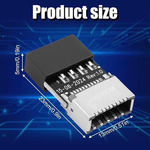 USB 2.0 to USB 3.2 Gen 1 Header Adapter Mainboard 9 Pin Male to Type E Key-A Female Converter Motherboard Front Panel Connector in Saudi Arabia