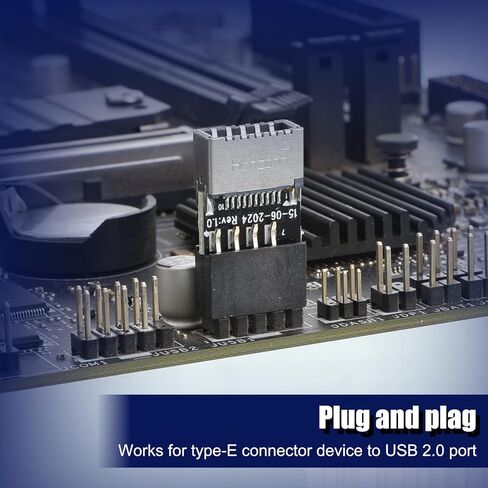 USB 2.0 to USB 3.2 Gen 1 Header Adapter Mainboard 9 Pin Male to Type E Key-A Female Converter Motherboard Front Panel Connector in Saudi Arabia
