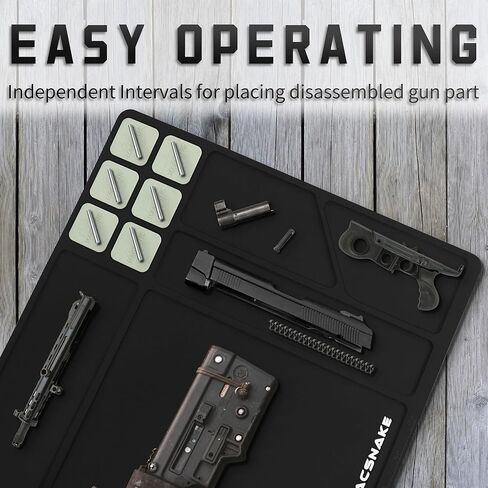 حصيرة تنظيف المسدس/البندقية من Tacsnake، وسادة مغناطيسية تكتيكية مطاطية مضادة للانزلاق، حصيرة إصلاح مطاطية لمجموعات تنظيف البندقية in Kuwait