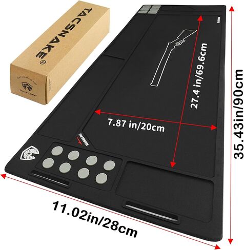 حصيرة تنظيف المسدس/البندقية من Tacsnake، وسادة مغناطيسية تكتيكية مطاطية مضادة للانزلاق، حصيرة إصلاح مطاطية لمجموعات تنظيف البندقية in Kuwait