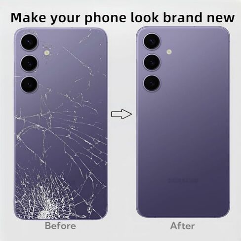 Galaxy S24 Back Glass Replacement for Samsung Galaxy S24 Rear Back Cover Glass Waterproof and Camera Lens+Professional Repair Tool Kit (Cobalt Violet) in Kuwait