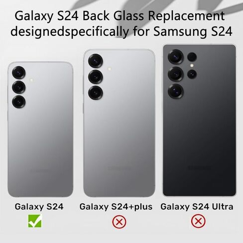 Galaxy S24 Back Glass Replacement for Samsung Galaxy S24 Rear Back Cover Glass Waterproof and Camera Lens+Professional Repair Tool Kit (Cobalt Violet) in Kuwait