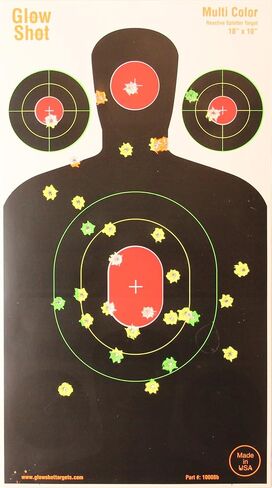 18" x 10" Silhouette Splatter Target - Multi-Color -GlowShot Targets - See Your Hits Instantly in Saudi Arabia