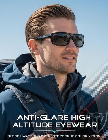 ATTCL Polarized Wrap Sunglasses For Men - Fishing Sports Glasses UV Protection in Saudi Arabia