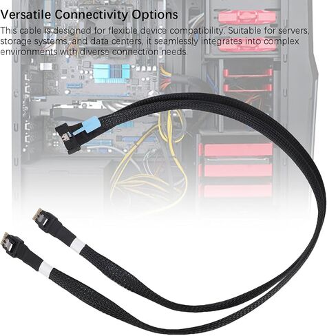 Yunseity كابل PCIe مزدوج مستقيم لـ 32GT / s، كابل مزدوج 38Pin مرن للخوادم وأنظمة التخزين ومراكز البيانات ونقل البيانات لمسافات طويلة 60 سم in Saudi Arabia