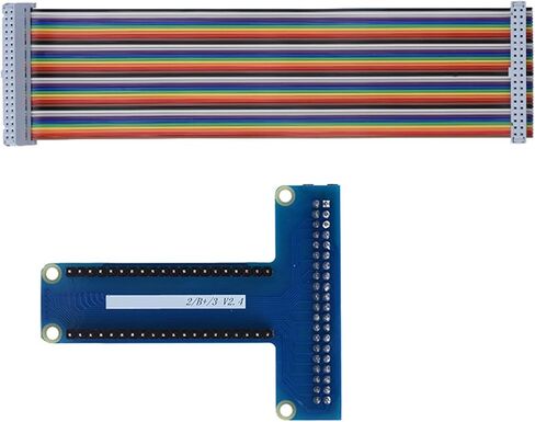 Zunate 40Pin Ribbon Flat Cable for 1B 2B/ 3B, Rainbow Looking Copper Core Cable for Extending Input/Output Port in Saudi Arabia