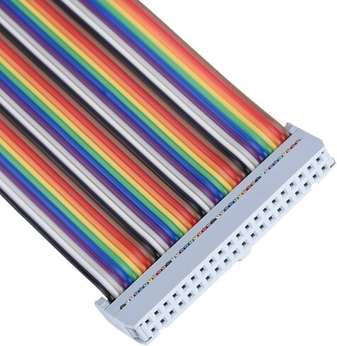 Zunate 40Pin Ribbon Flat Cable for 1B 2B/ 3B, Rainbow Looking Copper Core Cable for Extending Input/Output Port in Saudi Arabia