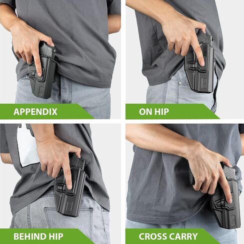 OWB Paddle Holster Compatible with Sig Sauer P226, P238, P365, P365 SAS, Smith & Wesson Bodyguard 380/380 with Red Laser, Outside Waistband Carry, Index Finger Release/Adjustable Cant, Right Hand in Kuwait
