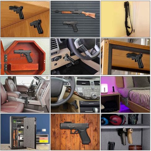 Gun Magnet Mount for Vehicle 46 Lbs Rated. Premium Rubber Coated Magnetic Pistol Holster for Car, Truck, Home, Under Table, Bed & Nightstand. Tac Handgun Concealment Accessories in Saudi Arabia