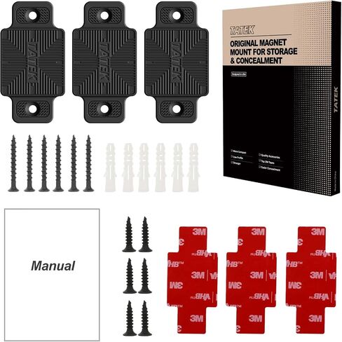 Gun Magnet Mount for Vehicle 46 Lbs Rated. Premium Rubber Coated Magnetic Pistol Holster for Car, Truck, Home, Under Table, Bed & Nightstand. Tac Handgun Concealment Accessories in Saudi Arabia