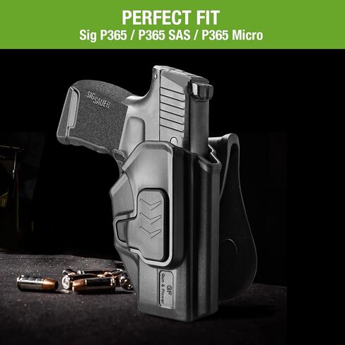حافظة مجداف OWB متوافقة مع Sig Sauer P226، P238، P365، P365 SAS، Smith & Wesson Bodyguard 380/380 مع ليزر أحمر، حمل حزام الخصر الخارجي، إطلاق إصبع السبابة / غير قابل للتعديل، اليد اليمنى in Kuwait