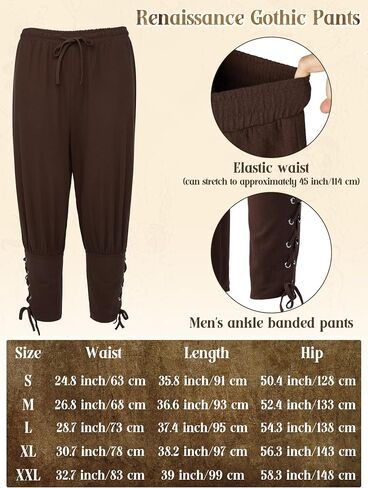 SOMSOC 9 Piece Halloween Men's Renaissance Viking Costume Set Medieval Shirt Pants Vest Scarf Bracer Belt Pouch Shoulder Cape in Saudi Arabia