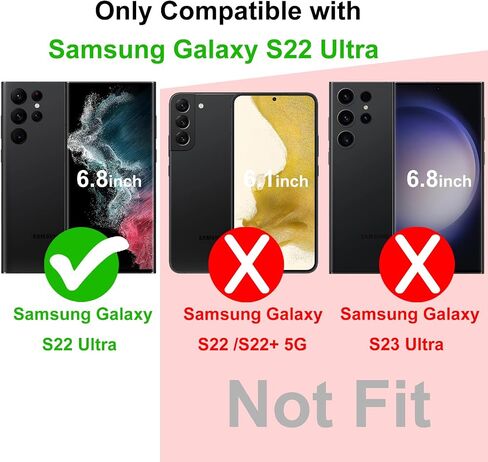 TENOC Phone Case for Samsung Galaxy S22 Ultra, Clear Case Shockproof Protective Bumper Slim Cover in Saudi Arabia
